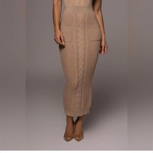 JLUXLABEL Chic Tan Pencil Skirt